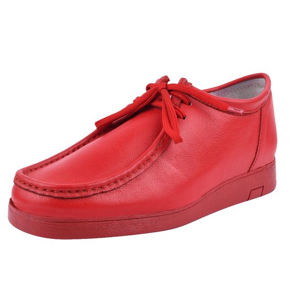Humara Joe Men's Red LEATHER CHUKKA CASUALS - Picture 1 of 7